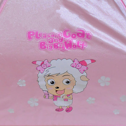 Cartoon Shape UV Protection Sun Umbrella for Kids Foldable Cute Travel Umbrella for Children Girls and Boys Mix Design and Color Pack of 1
