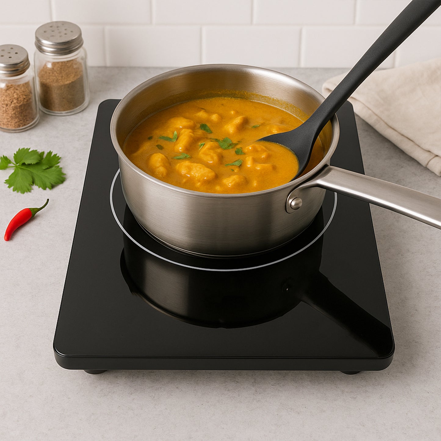 Orbit 2000W Induction Cooktop/ Stove with Touch Control & Multiple Cooking Modes