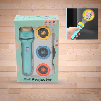 Mini Slide Projector for Kids with 3 Slides and Animated Patterns – Projection Flashlight Torch Educational Learning Toy for Boys and Girls (1 Pc Set)