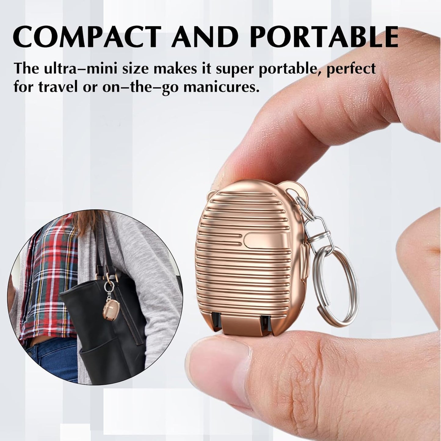 Keychain Nail Clipper | Mini Folding Travel Nail Cutter with Nail File (Multicolor / 1 Pc)