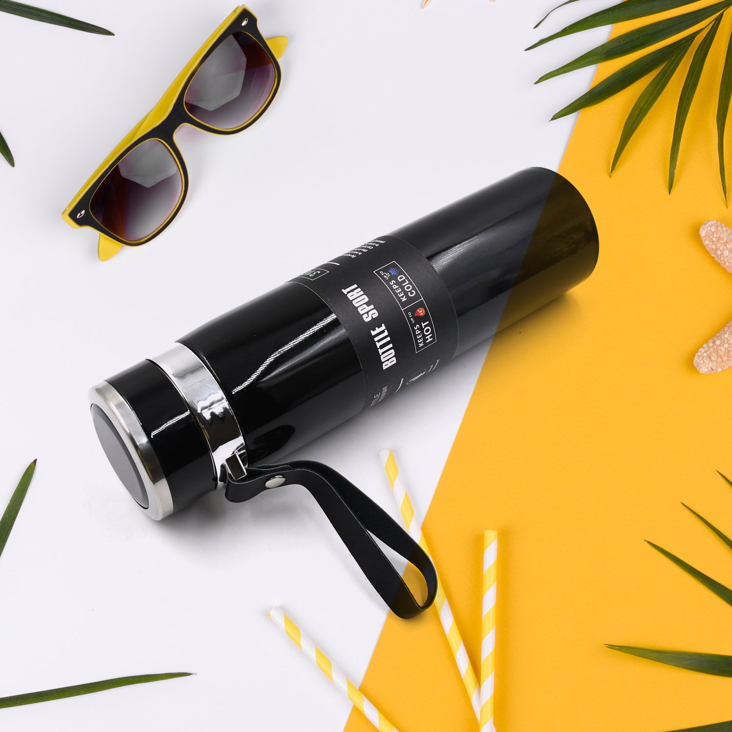 Stainless Steel Double Wall Flask Vacuum Insulated Water Bottle 1 Ltr | Keep Beverages Hot and Cold for Long