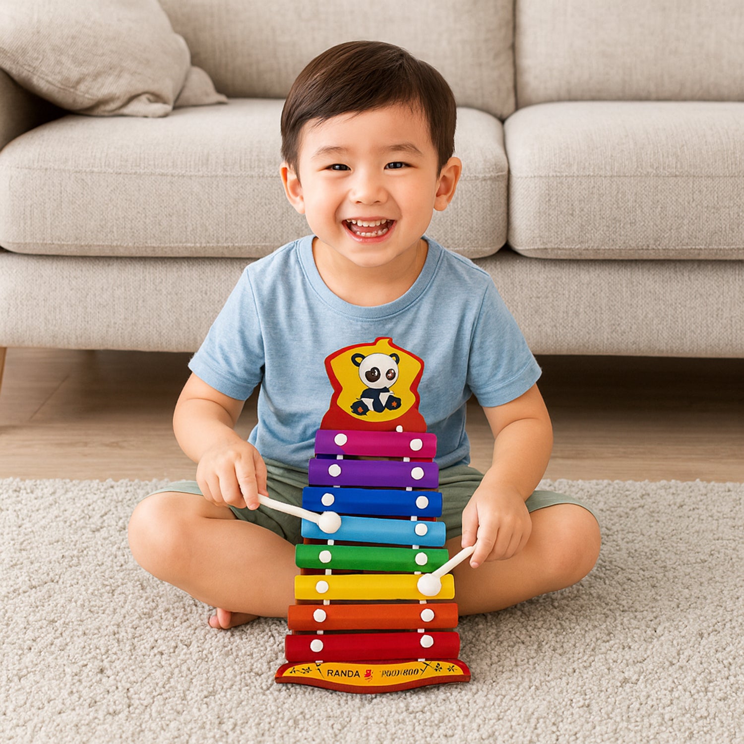 Colorful Kids Musical Xylophone Toy with Dual Mallets | Sound Recognition & Creative Play – Handheld Educational Musical Toy for Children