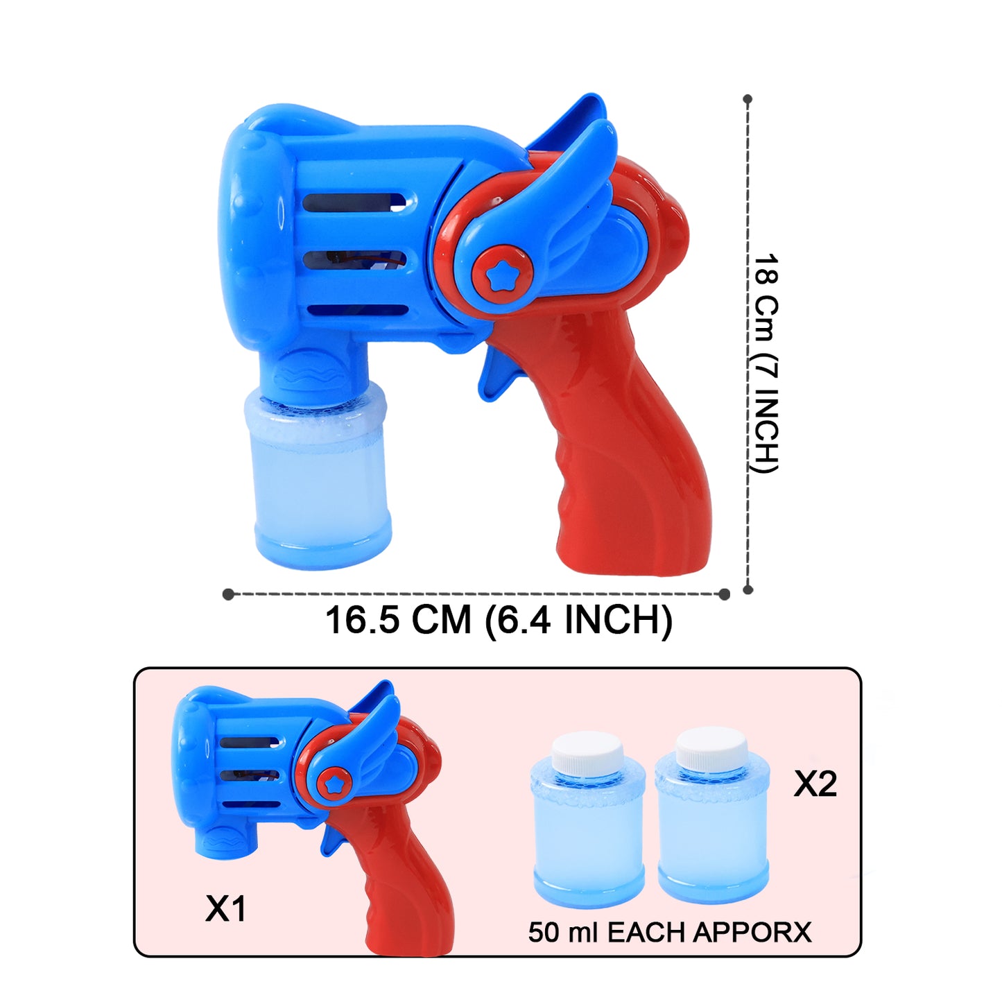 Rechargeable Bubble Gun Toy for Kids – Automatic Bubble Blower with USB Charging (1 Set)