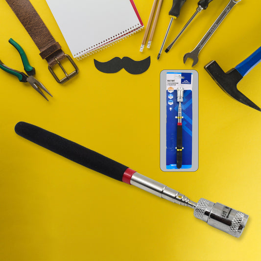 Telescopic Magnetic Pick Up Tool with LED Light Flexible Extendable Magnet Retriever for Screws, Nuts, Bolts and Metal Parts (1 Pc)