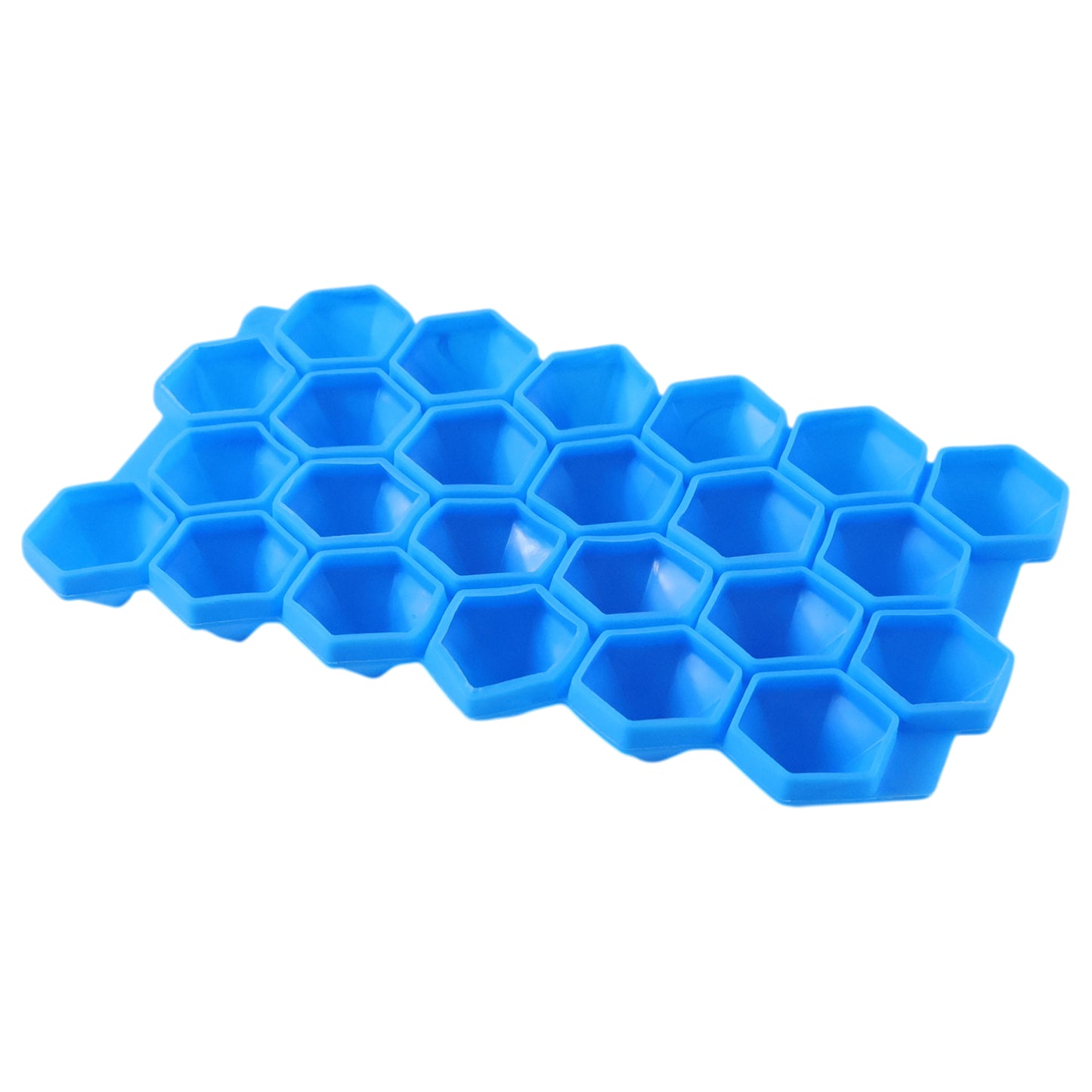 Premium Flexible Silicone Diamond Ice Cube Tray Mold, Hexagon Shape Ice Maker Tray for Freezer, Easy Release Silicone Mold (1 Pc)