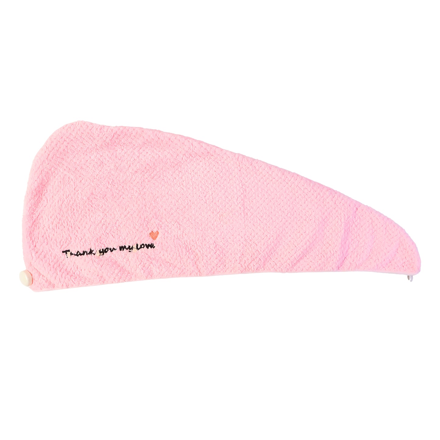 Ultra Soft Microfiber Hair Drying Towel Wrap With Button Lock (1 Pc)