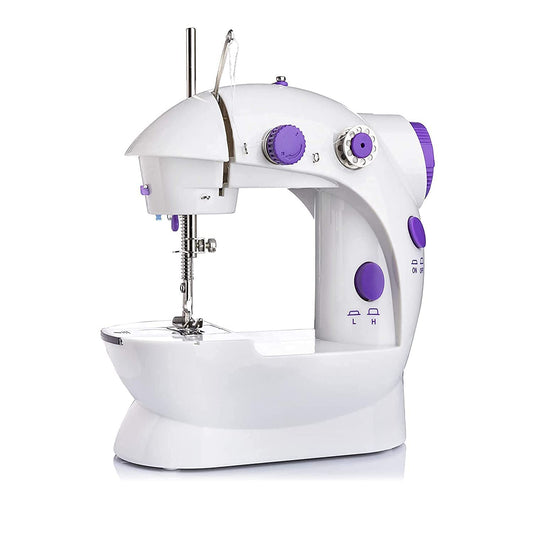 Mini Electric Sewing Machine with Extension Table Foot Pedal Adapter Portable Home Tailoring Stitching Machine (1 Set)