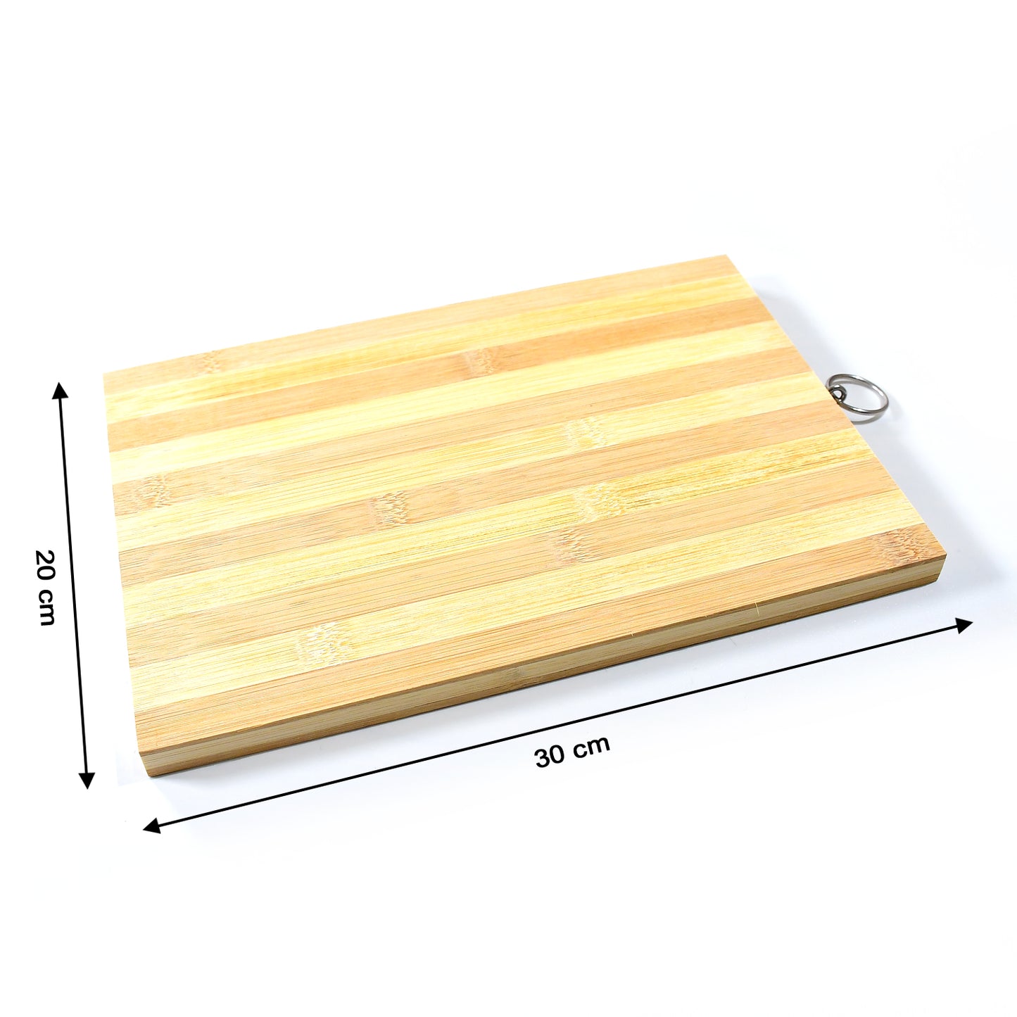 Natural Bamboo Wood Chopping Cutting Board for Kitchen Meat, Vegetables, Fruits, Cheese and Bread BPA Free (1 Pc)