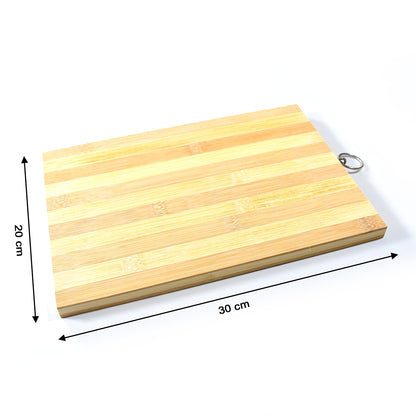 Natural Bamboo Wood Chopping Cutting Board for Kitchen Meat, Vegetables, Fruits, Cheese and Bread BPA Free (1 Pc)