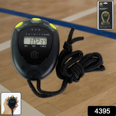 Digital Sports Stopwatch Timer with Split Timing, Alarm, Clock and Calendar Portable Handheld Stopwatch with Lanyard for Sports, Fitness and Training