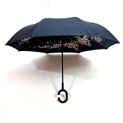 Printed Reverse Travel Umbrella | Windproof Automatic Open & Close Compact Folding Umbrella