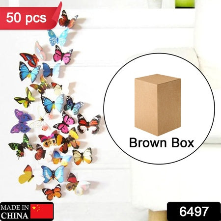 Butterfly 3D Illusion LED Night Lamp Decorative Table Light for Bedroom, Living Room, Lobby and Kids Room (Pack of 50)