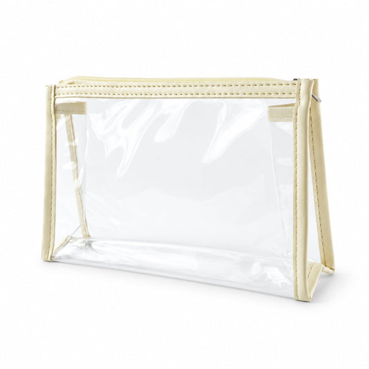Transparent Pvc Makeup Zipper Pouch For Travel And Toiletry Storage (23x14 Cm)