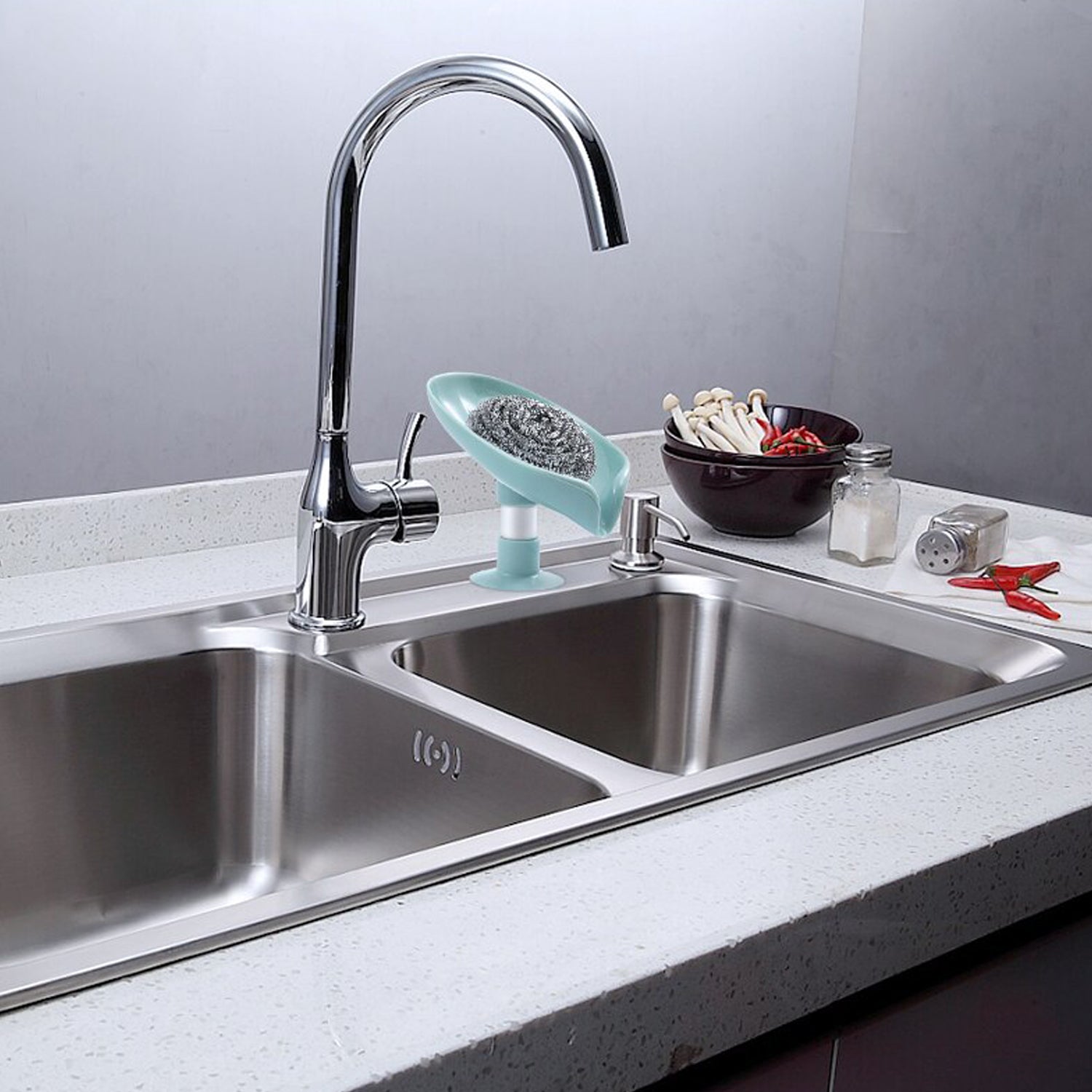 Self Draining Soap Holder For Bathroom | Leaf Shape Soap Dish | Kitchen Soap Tray