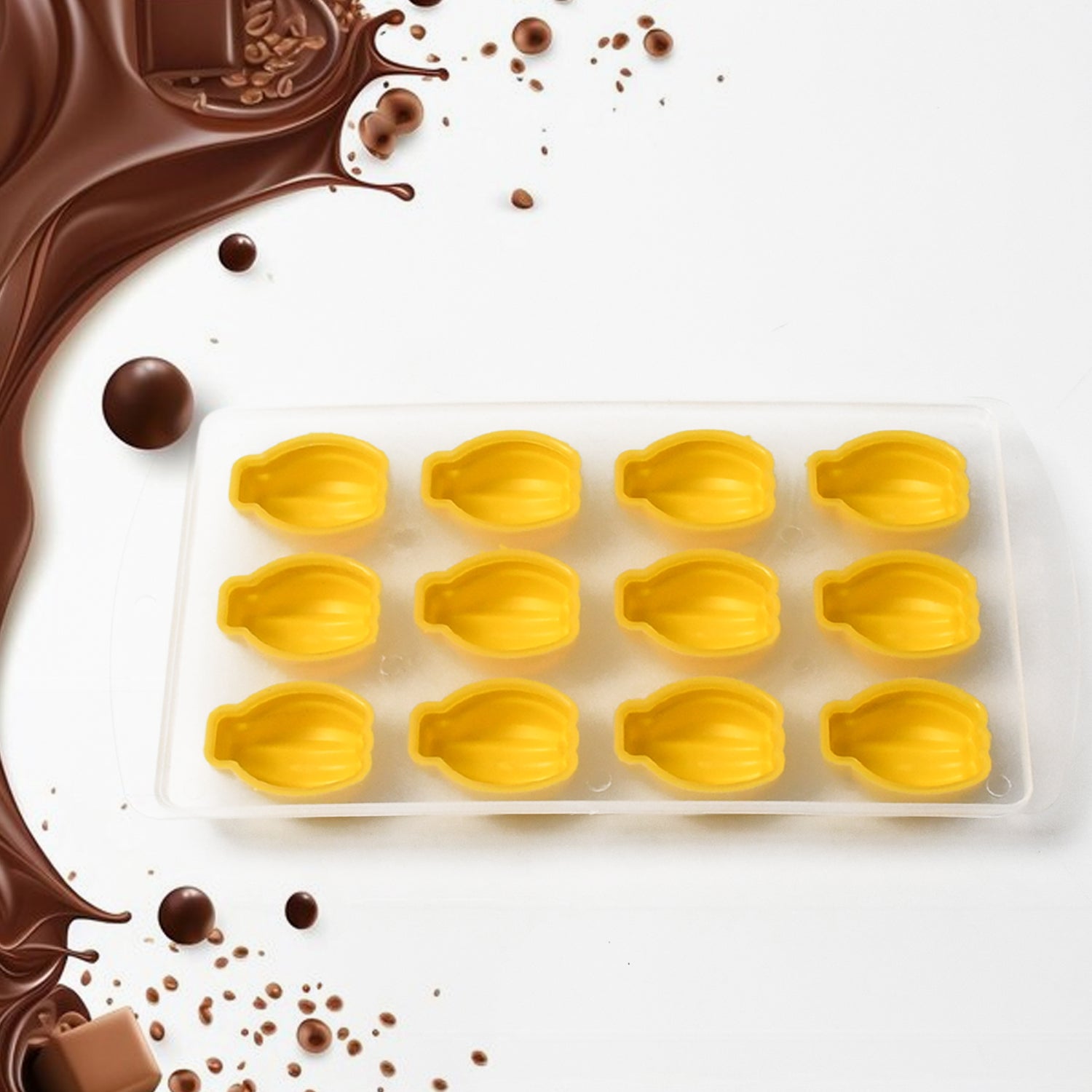 Silicone Multi Shape Ice Cube Tray Mold, Creative Fruit Shape Ice Tray for Freezer, Flexible Silicone Mold for Ice Cubes, Chocolate, Jelly, Candy and Baking (1 Pc)