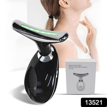 Electric Neck and Face Massager – Heated Skin Care Device for Facial Massage, Neck Care and Skincare Absorption – Rechargeable Beauty Tool (1 Piece)