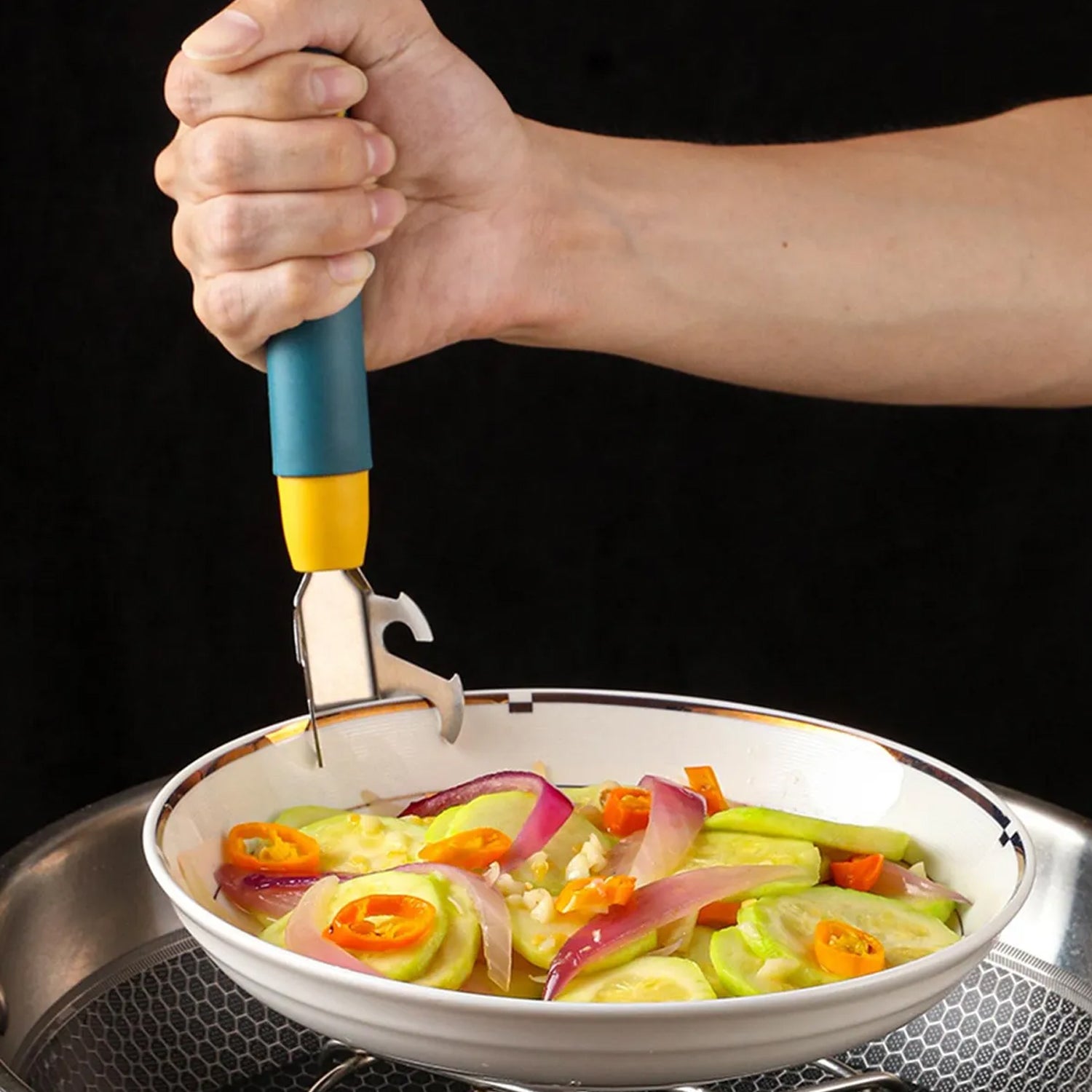 Multi-Functional Stainless Steel Hot Pot Gripper Clamp & Pan Lifter Tool | Kitchen Tong