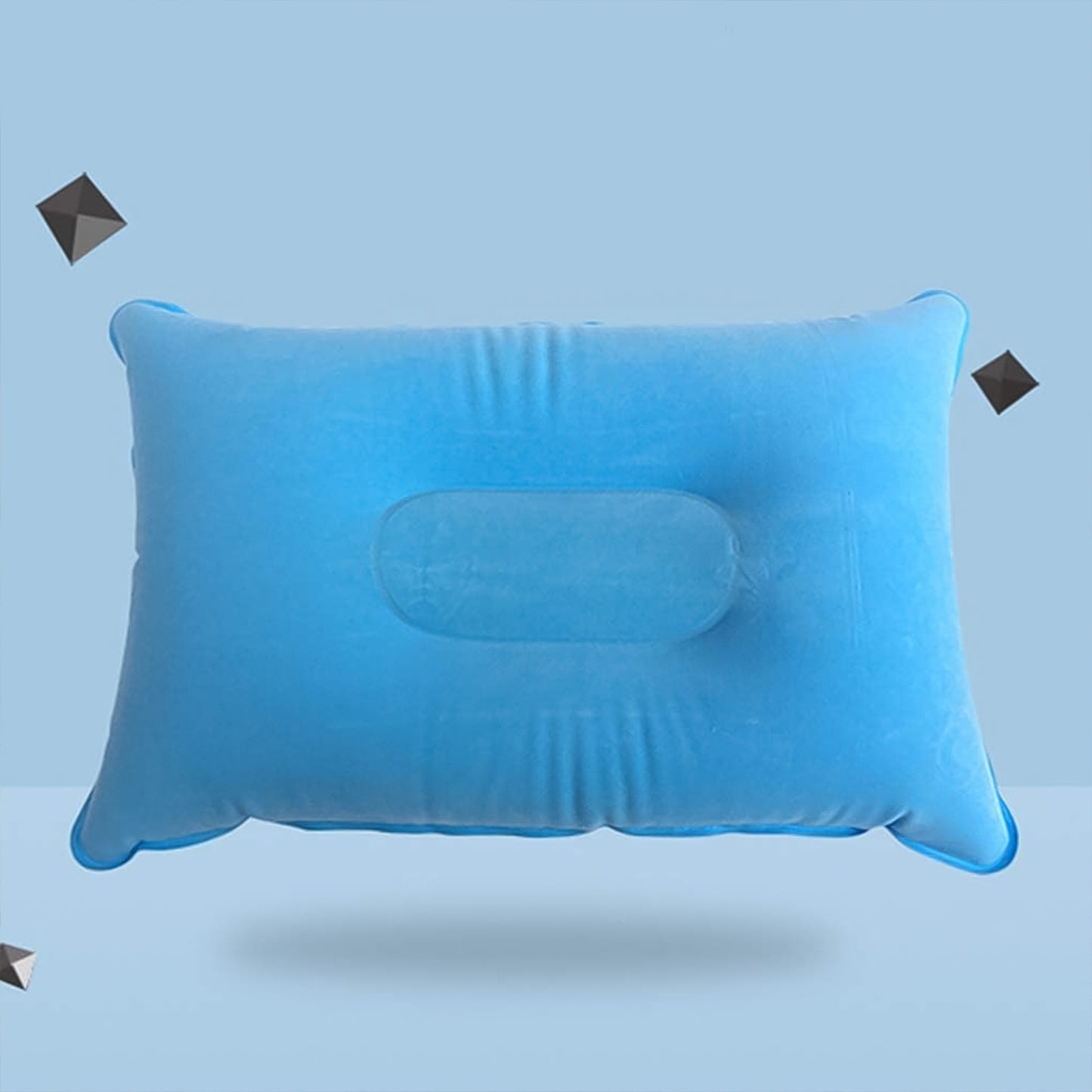 Comfortable Inflatable Travel Pillow for Neck and Head Support – Portable Ergonomic Air Cushion for Car, Plane, Office and Camping (34 × 21 cm | Mix Color | 1 Pc)