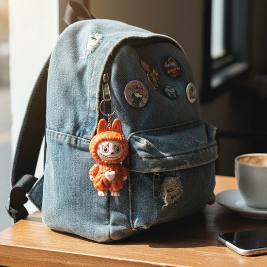 Face Changing Key Holder Cartoon Character Keychain for Men and Women – Expression Changing Doll Toy with Keyring – Cute Mini Character Keychain Gift (1 Pc)