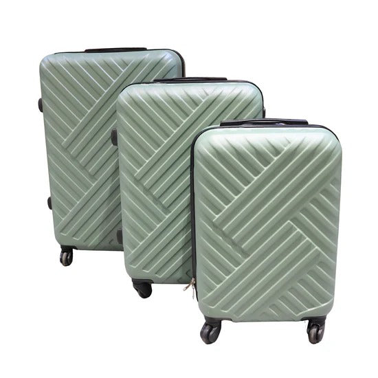 Big 3 in 1 Expandable ABS Carry-On Luggage Set with Wheels TSA Lock and Hard Shell Suitcases for Men and Women (3 Pcs Set Different Sizes)