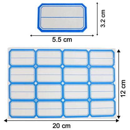 Multipurpose Blank Label Sticker Sheets Red Border Self-Adhesive Writable Labels for Bottles, Containers, Jars, Files and Organizers (50 Sheet)