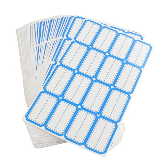 Multipurpose Blank Label Sticker Sheets Red Border Self-Adhesive Writable Labels for Bottles, Containers, Jars, Files and Organizers (50 Sheet)