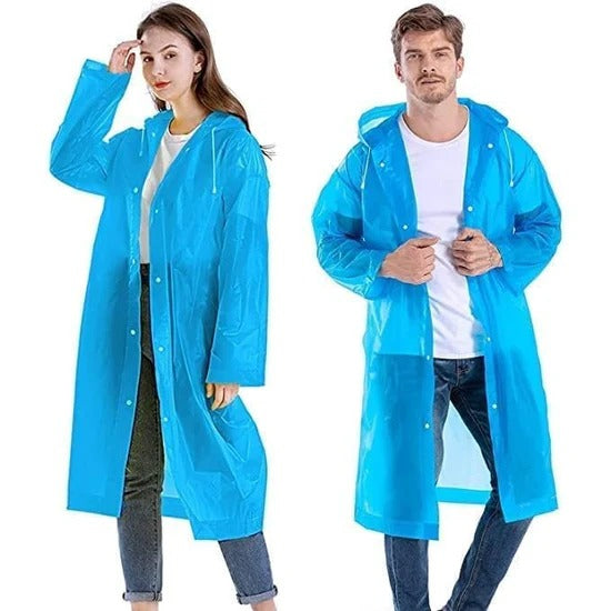 Kids Waterproof EVA Raincoat for Boys and Girls – Portable Reusable Hooded Rain Wear for Outdoor Travel and School