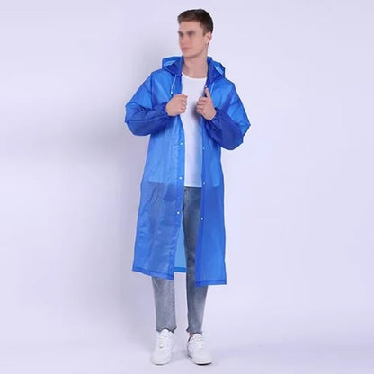 Kids Waterproof EVA Raincoat for Boys and Girls – Portable Reusable Hooded Rain Wear for Outdoor Travel and School