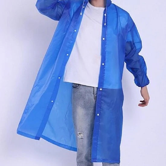 Kids Waterproof EVA Raincoat for Boys and Girls – Portable Reusable Hooded Rain Wear for Outdoor Travel and School