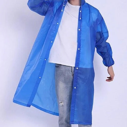 Kids Waterproof EVA Raincoat for Boys and Girls – Portable Reusable Hooded Rain Wear for Outdoor Travel and School