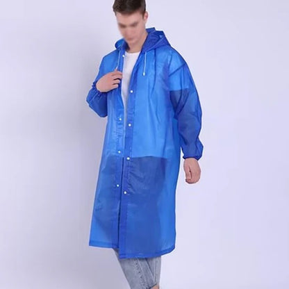 Kids Waterproof EVA Raincoat for Boys and Girls – Portable Reusable Hooded Rain Wear for Outdoor Travel and School