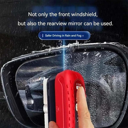 2 in 1 Car Oil Film Cleaning Brush with Foam Head and Ergonomic Handle for Windshield, Windows, and Mirrors