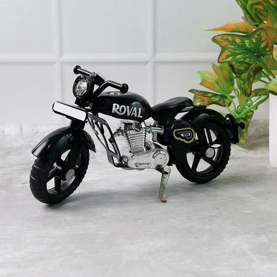 Metal Bullet Bike Toy Model Miniature Motorcycle with Free Rolling Wheels and Side Stand for Kids and Collectors (1 Pc Mix Color)