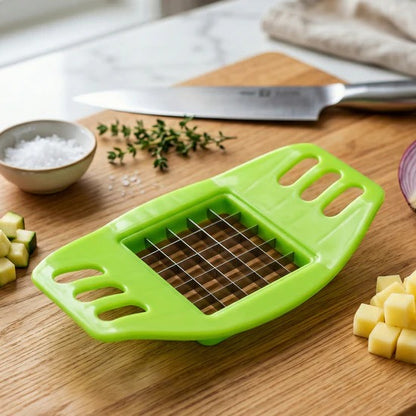Manual Potato Cutter French Fries Cutter with Stainless Steel Blade and ABS Handle for Potato Sweet Potato Chips and Waffle Slices Pack of 1
