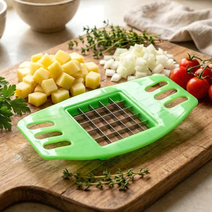 Manual Potato Cutter French Fries Cutter with Stainless Steel Blade and ABS Handle for Potato Sweet Potato Chips and Waffle Slices Pack of 1