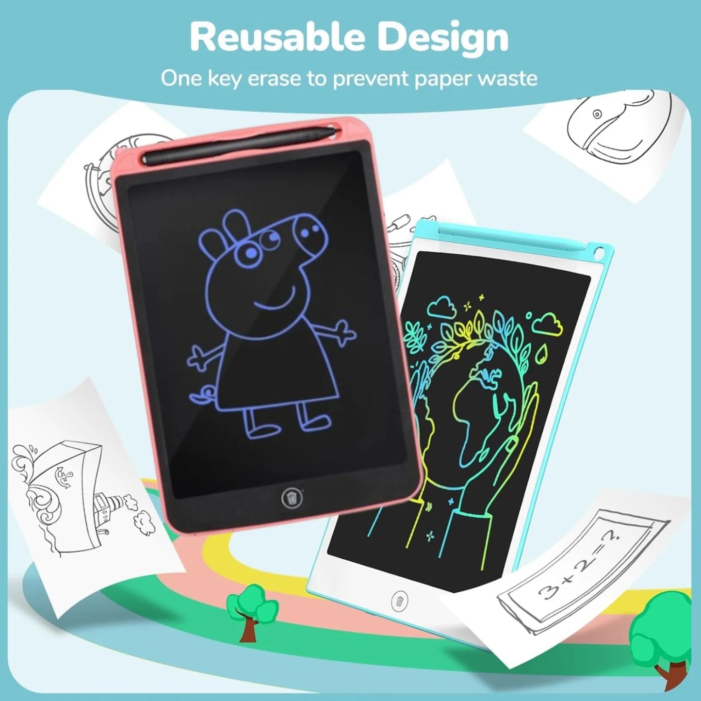 Oblivion LCD Portable Writing Pad / Tablet for Kids - 8.5 Inch
