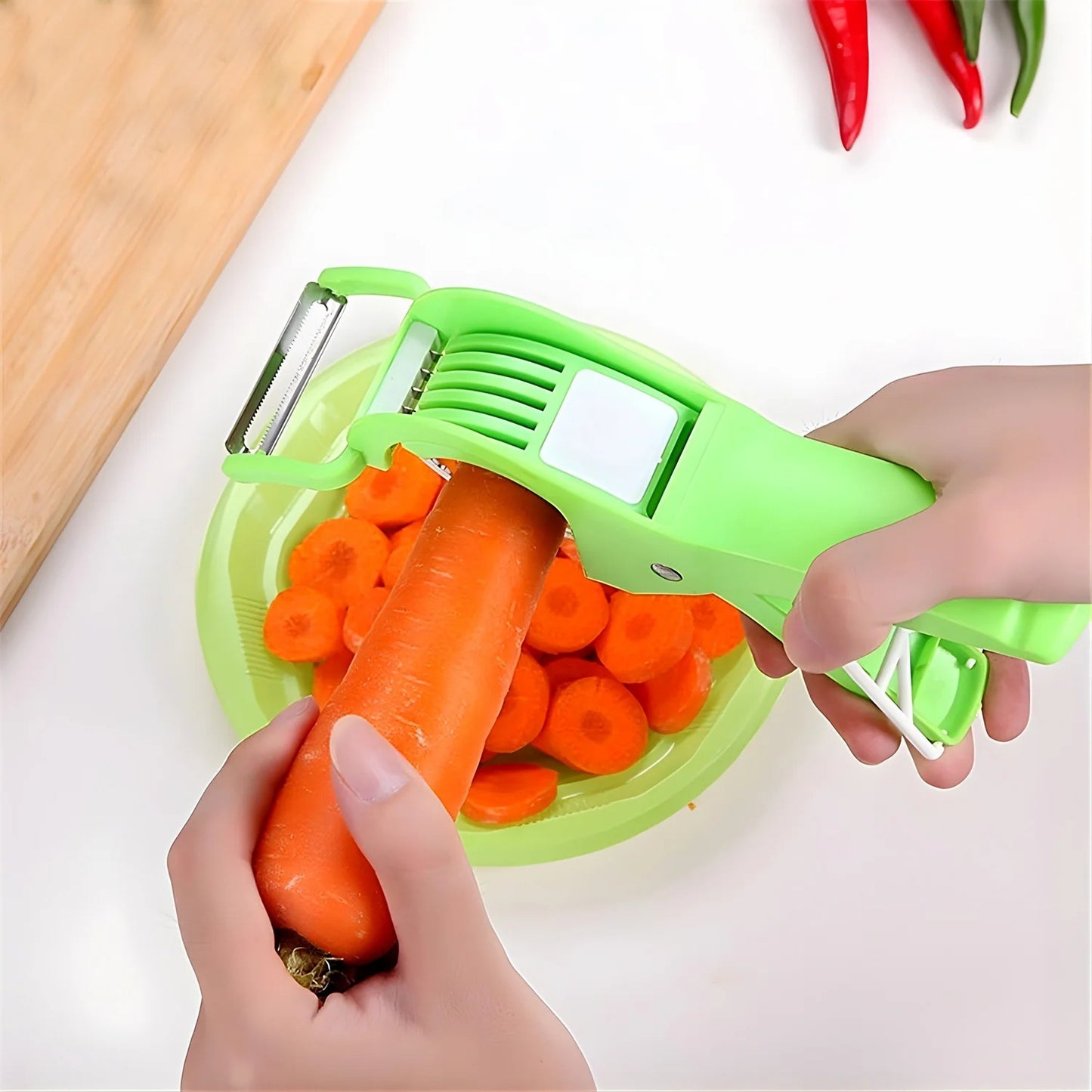 Vegetable Cutter With Peeler