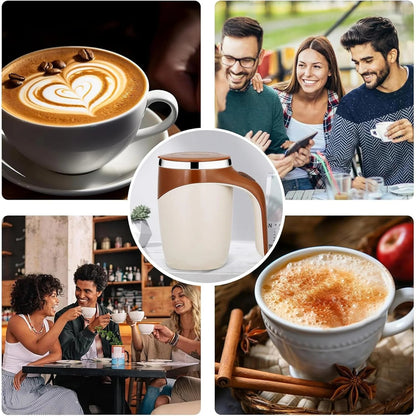 Stirring Coffee Mug  Magnetic Stirring Coffee Cup  Stainless Steel Mug For Milk  Travel Mixing Cup  Self Stirring Coffee Mug Suitable For Coffee Milk Hot Chocolat  Battery Operated ( Battery Not Included )