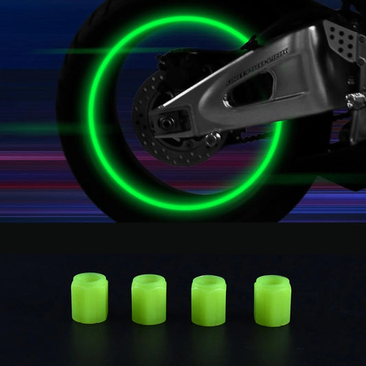 Tyre Valve Caps Luminous Glow Car Tire Air Stem Valve Cap Covers vaal cap ( 4 Pcs Mix Colour)