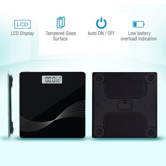 Electronic Digital Personal Weight Scale – Slim Bathroom Scale | Large LCD Display | 180kg Capacity 1 Pc