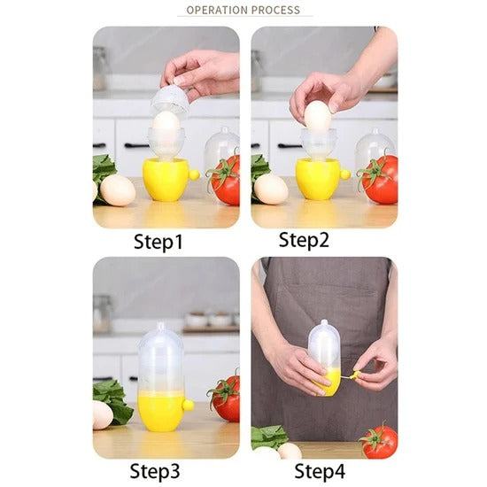 Manual Egg Puller Scrambler – Household Golden Egg Maker, Egg Yolk Mixer Without Breaking Shell, Portable Kitchen Egg Mixing Tool (1 Pc)