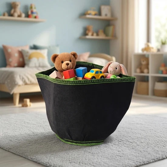 Small Foldable Fabric Storage Box with Handles for Clothes Toys Books Makeup Socks Underwear and Home Organization (1 Pc)