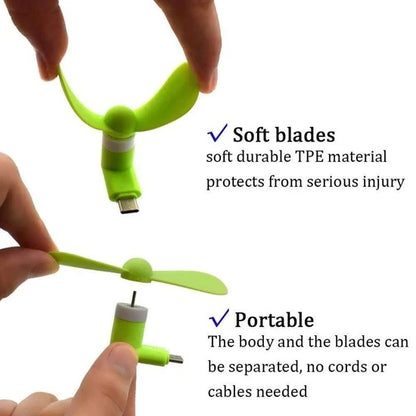 Mini USB Fan Portable Handheld Clip Fan Adjustable Speed for Home Office Study Travel Camping and Personal Cooling (1 Pc)