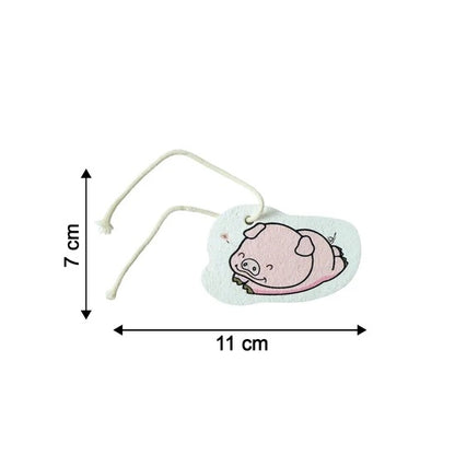 Compressed Wood Pulp Sponge Dishwashing Scouring Pad Cartoon Design Absorbent Kitchen Cleaning Scrubber for Plates Pots Pans Sink Stove and Bathroom (1 Pc)