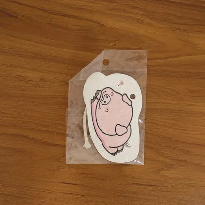 Compressed Wood Pulp Sponge Dishwashing Scouring Pad Cartoon Design Absorbent Kitchen Cleaning Scrubber for Plates Pots Pans Sink Stove and Bathroom (1 Pc)