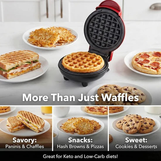 Mini Waffle Maker Machine Waffle Iron Home Appliances Kitchen Gift Easy To Clean On-stick Surfaces Perfect Breakfast Dessert Sandwich Pan Cakes Paninis Other Snacks Machine