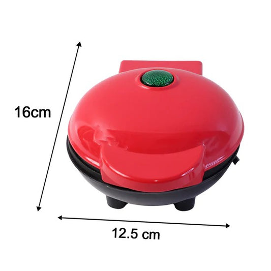 Mini Electric Waffle Maker Machine with Non Stick Plates for Waffles Pancakes Sandwiches Paninis and Breakfast Snacks (1 Pc)