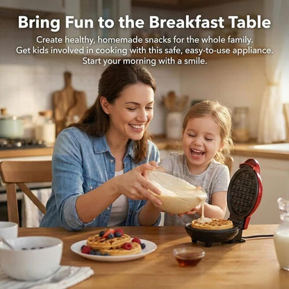 Mini Waffle Maker Machine Waffle Iron Home Appliances Kitchen Gift Easy To Clean On-stick Surfaces Perfect Breakfast Dessert Sandwich Pan Cakes Paninis Other Snacks Machine