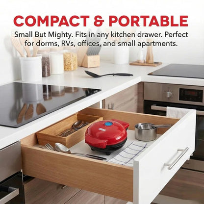 Mini Waffle Maker Machine Waffle Iron Home Appliances Kitchen Gift Easy To Clean On-stick Surfaces Perfect Breakfast Dessert Sandwich Pan Cakes Paninis Other Snacks Machine