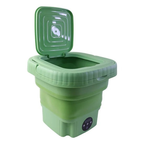 Portable Mini Folding Washing Machine with Drain Basket Compact Washer for Underwear Socks Baby Clothes Travel Camping Dorm and Apartment (1 Pc)